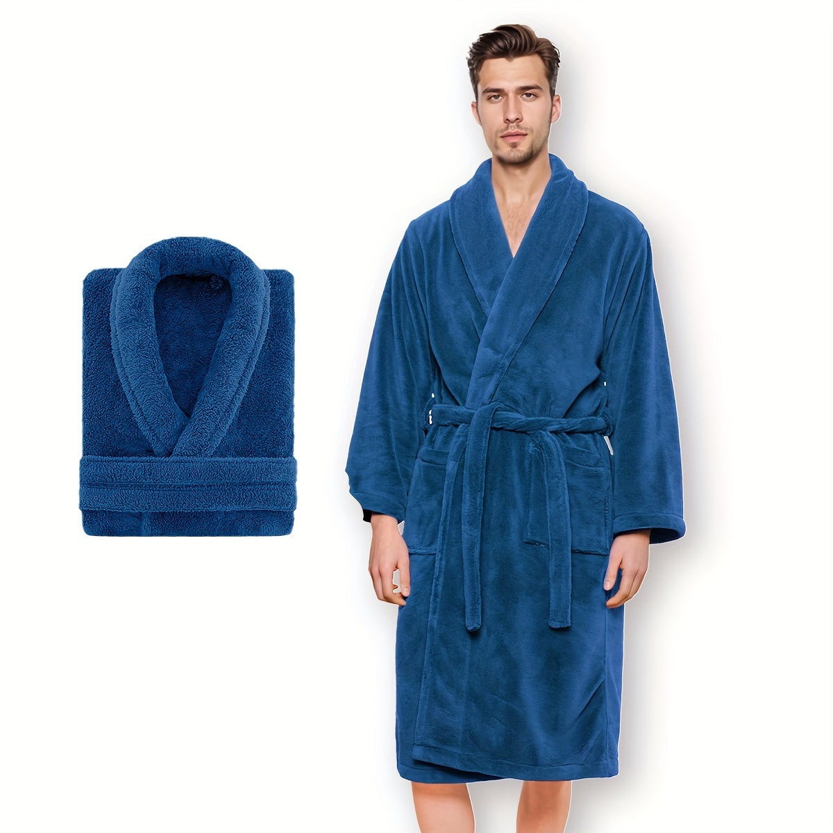 Lyxig Unisex Badrock i Mjuk Fleece – Komfort och Värme