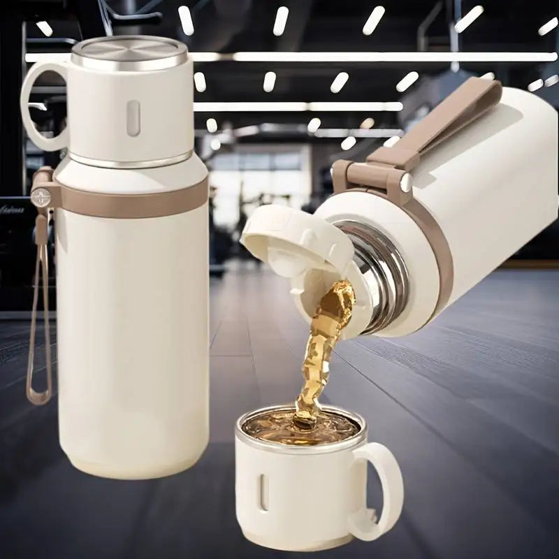 Termomugg i stål 600 ml | Tättslutande mugg för kaffe, te och kalla drycker