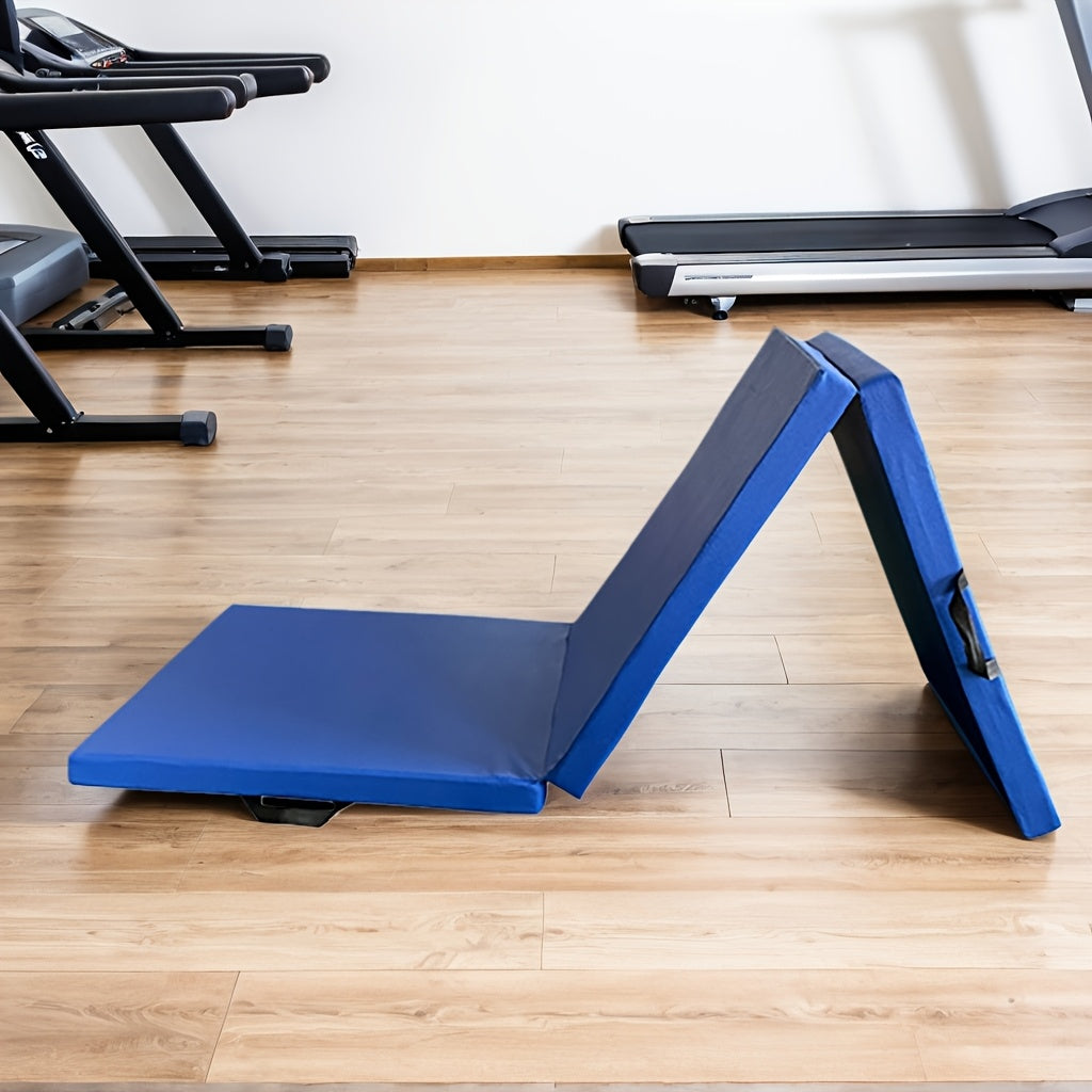 Sammenklappelig yoga måtte med tykk polstring og skridsikker overflade