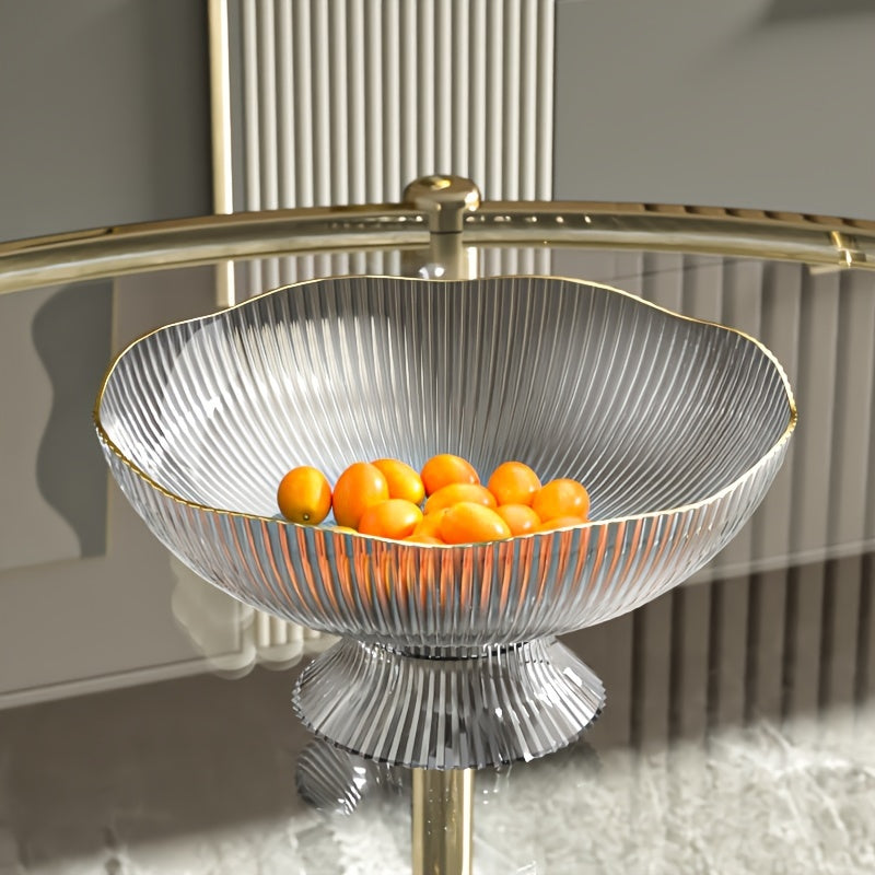Elegant fruktskål med guldkant – Modern heminredning