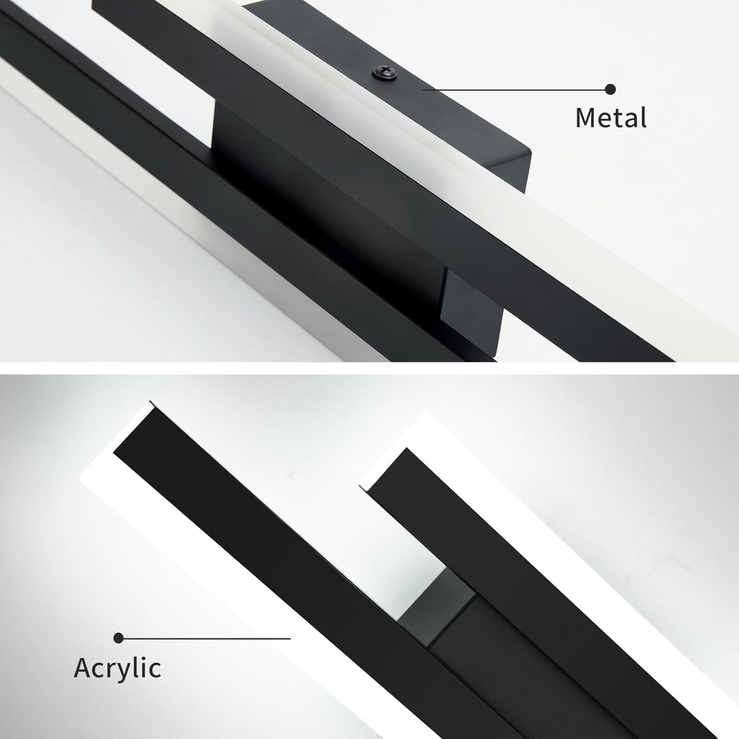 Moderne LED Væglampe i Akryl og Metal – Stilfuld Belysning