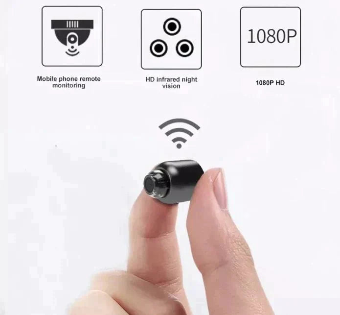 Set med 2 trådlösa mini-säkerhetskameror - 1080P HD