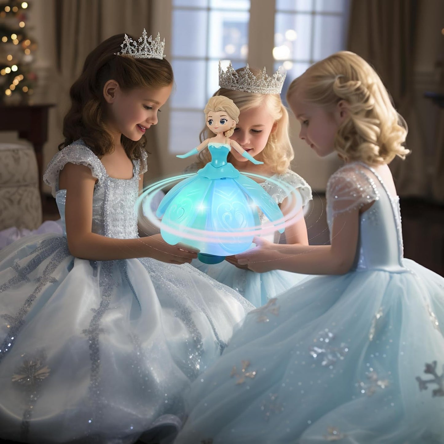 Elektrisk prinsessflicka med ljus och musik – FrostyBallet dansleksak