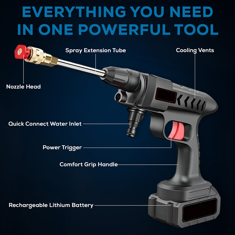 Trådløs Højtryksrenser til Effektiv Rengøring af Din Bil