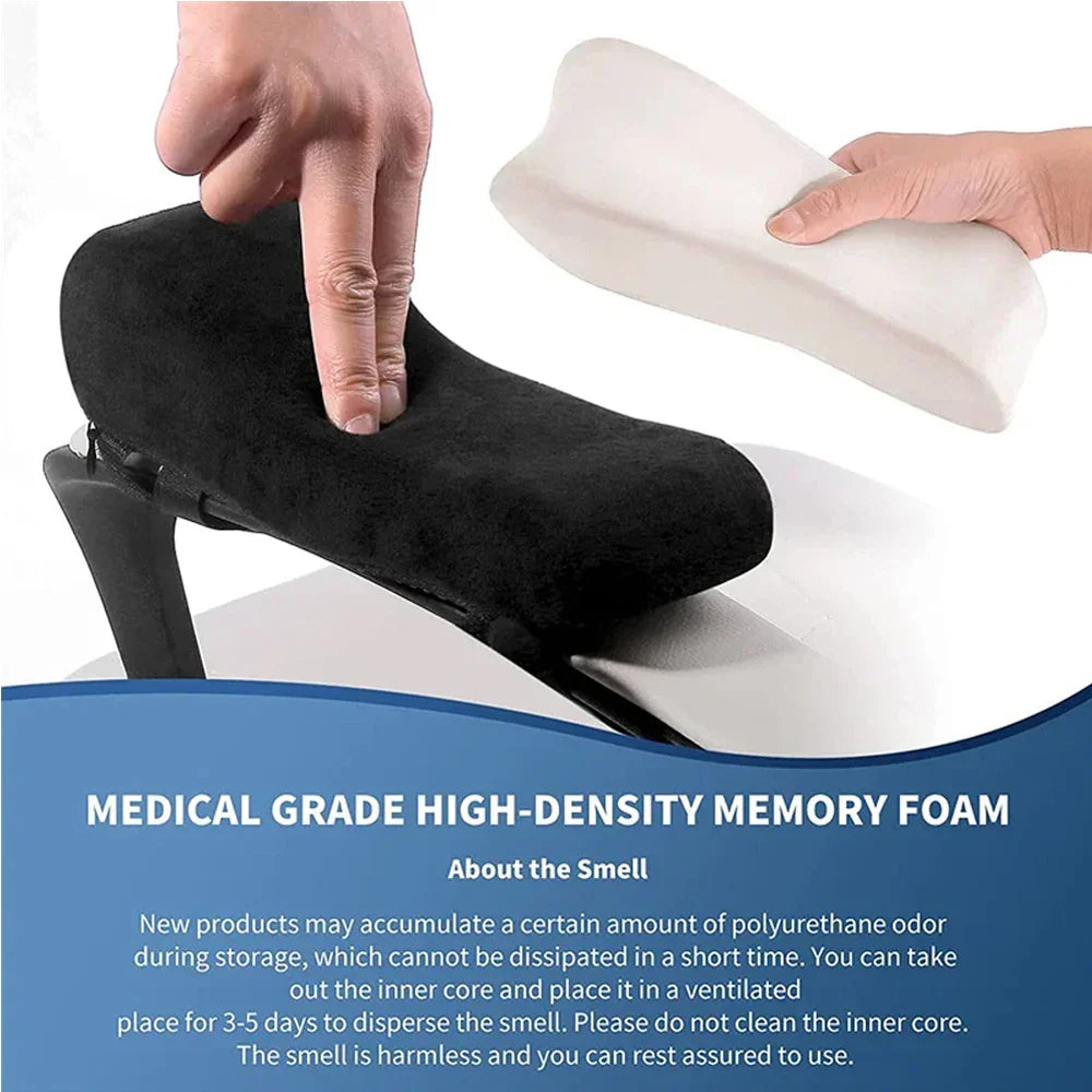 Ergonomiske Memory Foam Armlænspuder med Kølende Gel