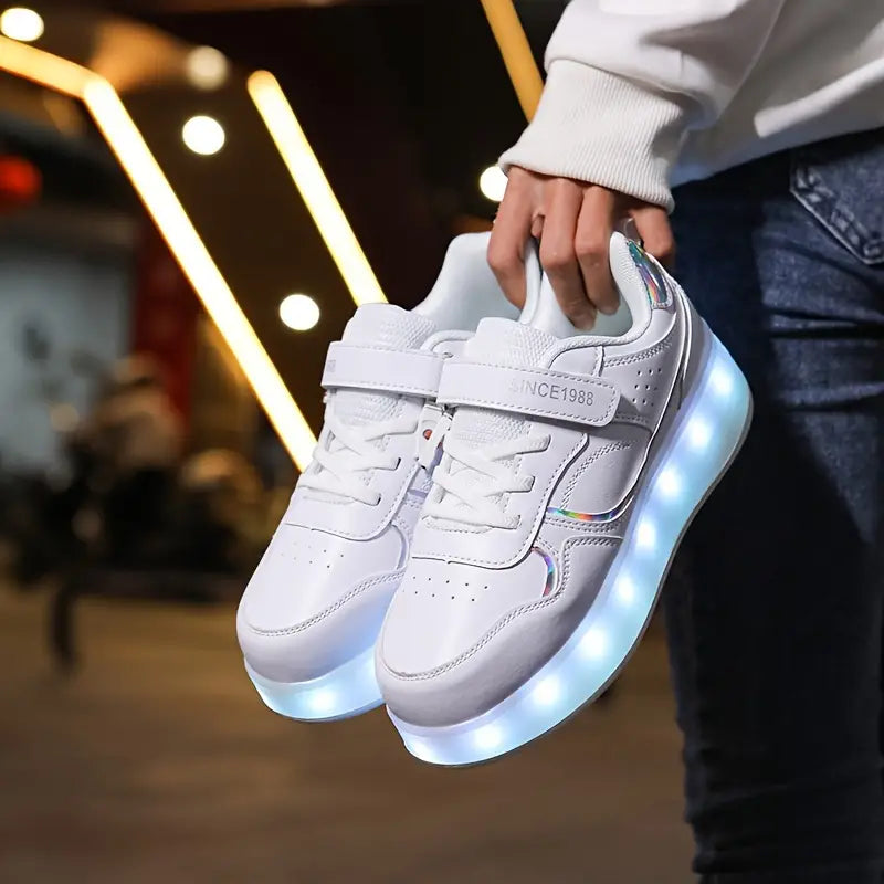 Rul med stil – Lysende sneakers med indbyggede hjul