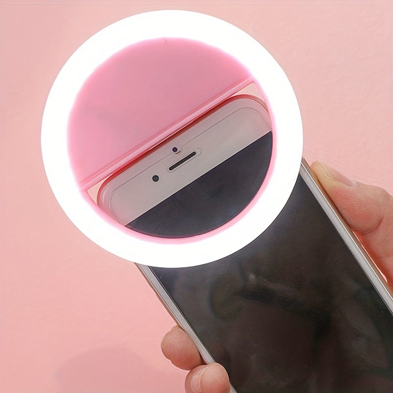 Genopladelig LED Selfie Ringlampe til Makeup og Perfekte Selfies