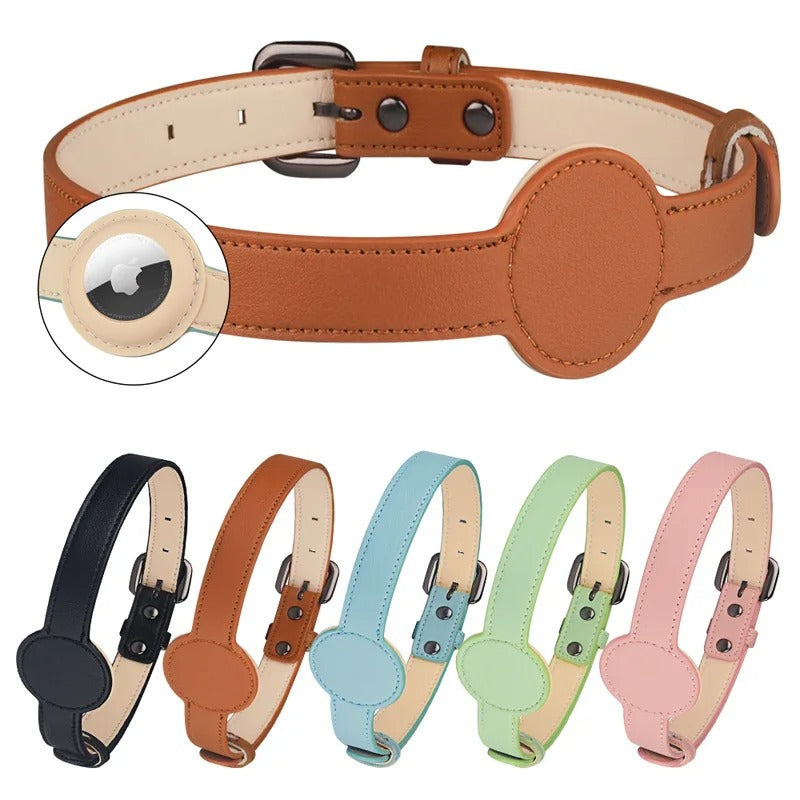 Luksus Hundehalsbånd med Airtag Holder - Sikkerhed og Stil
