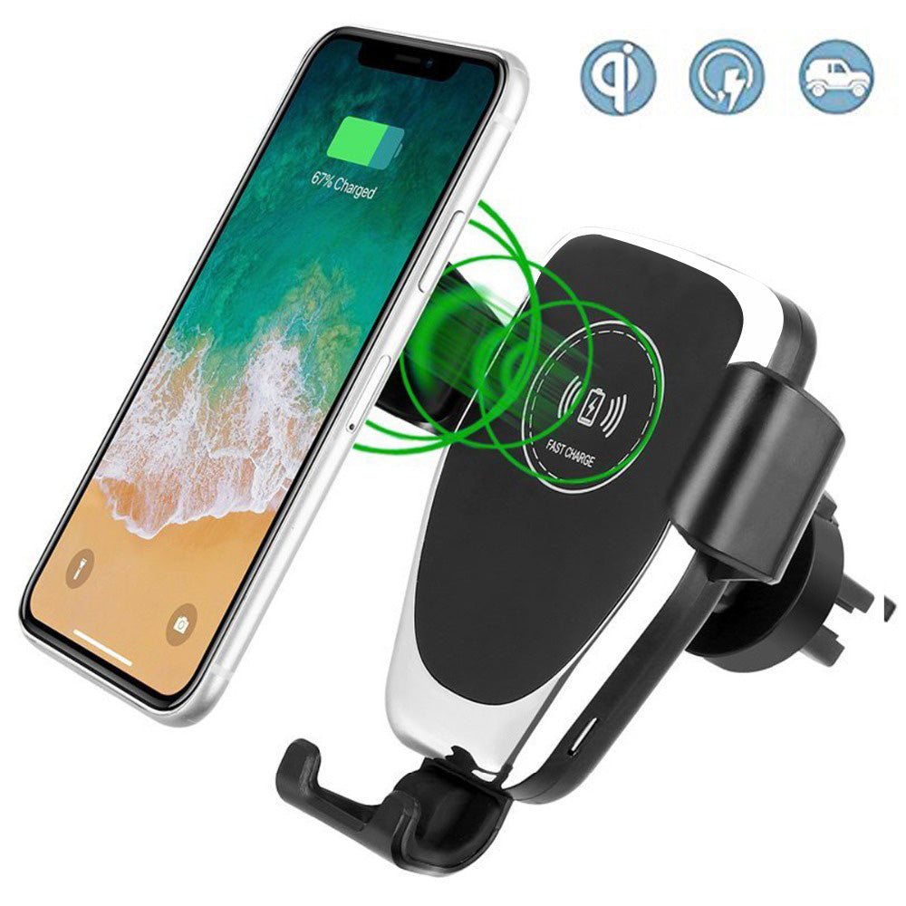 Quick Grip Auto-Clamping Trådlös Laddning Biltelefonhållare