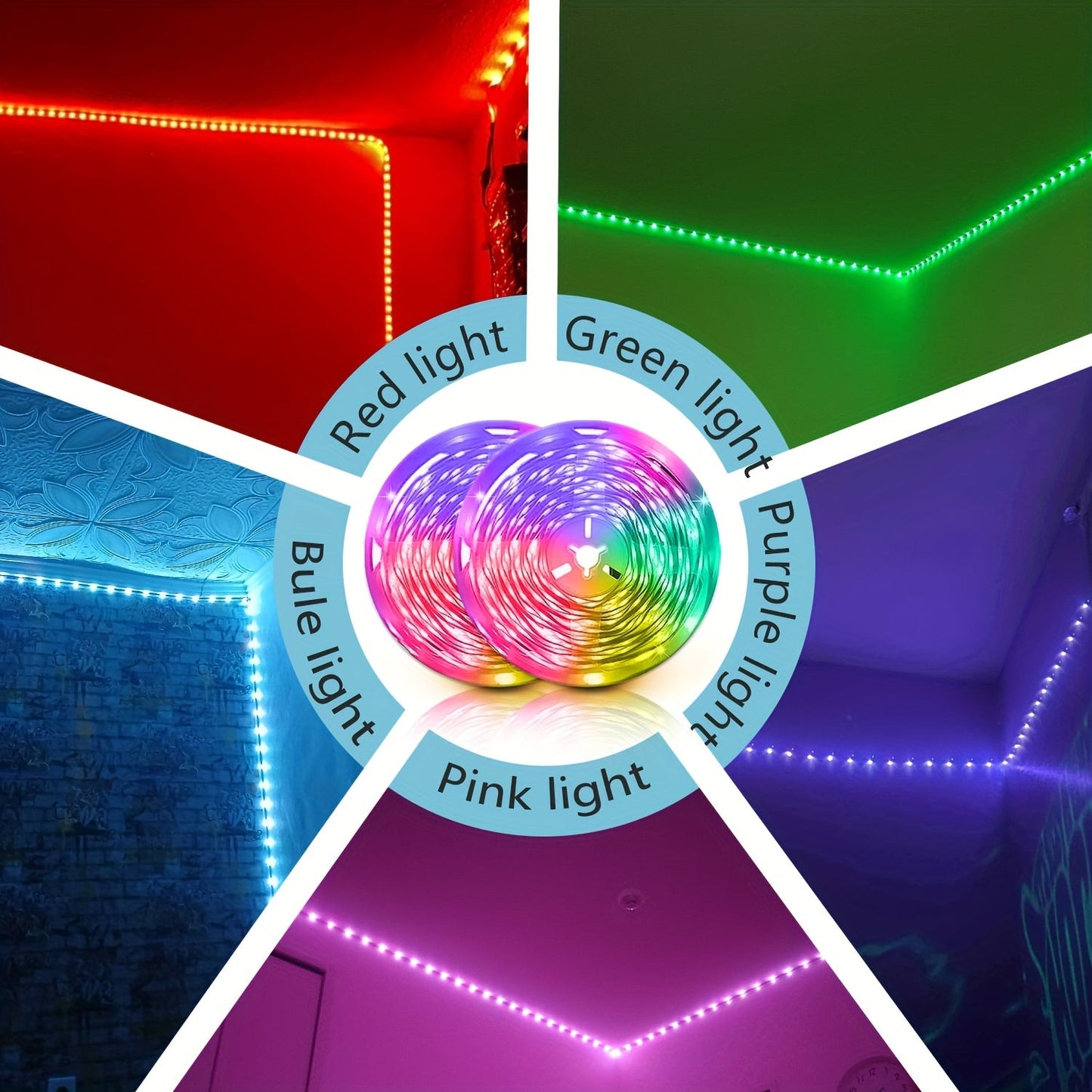 Fleksible LED Lysstrips med Musik Synkronisering og Farveskift