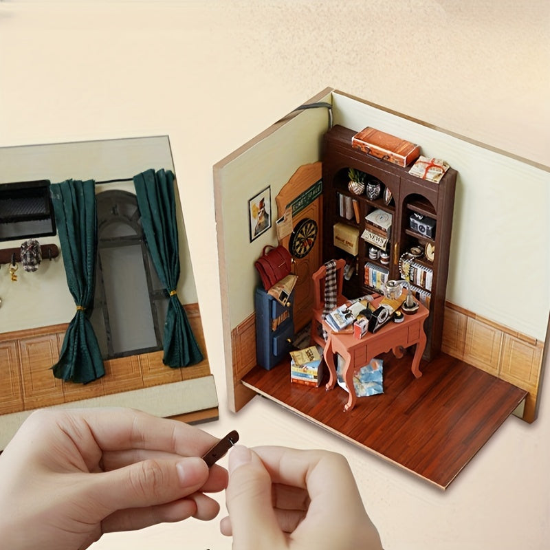 Miniatyrdetektivkontor – 3D-pusselset med belysning för kreativ hobby