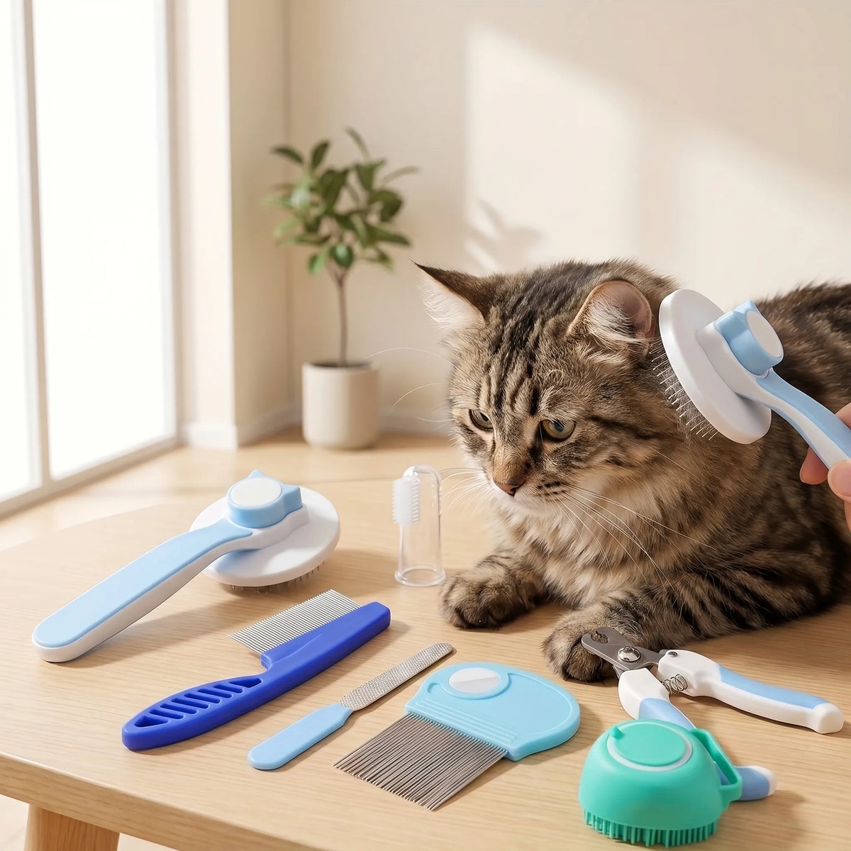 Plejesæt til katte – 8 dele