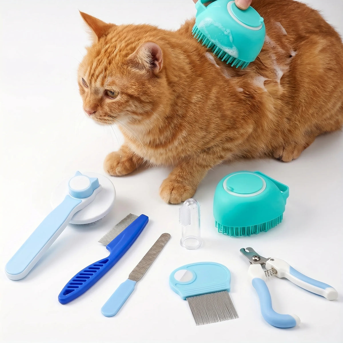 Plejesæt til katte – 8 dele