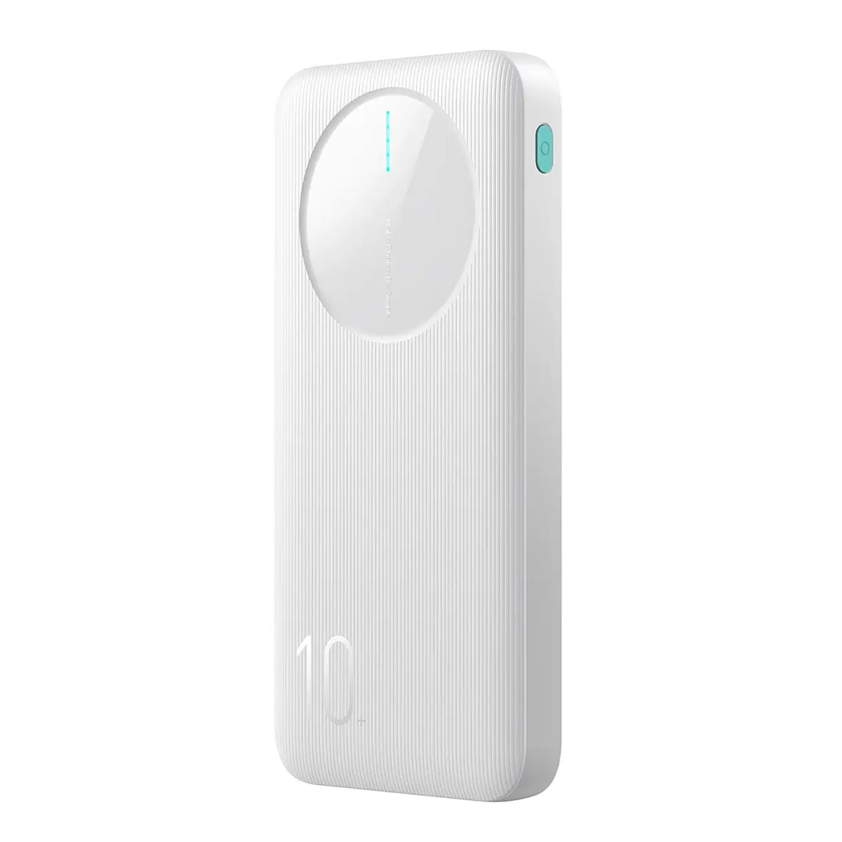 10.000 mAh Powerbank med 12 W oplader, 2 USB-A, USB-C og LED-display