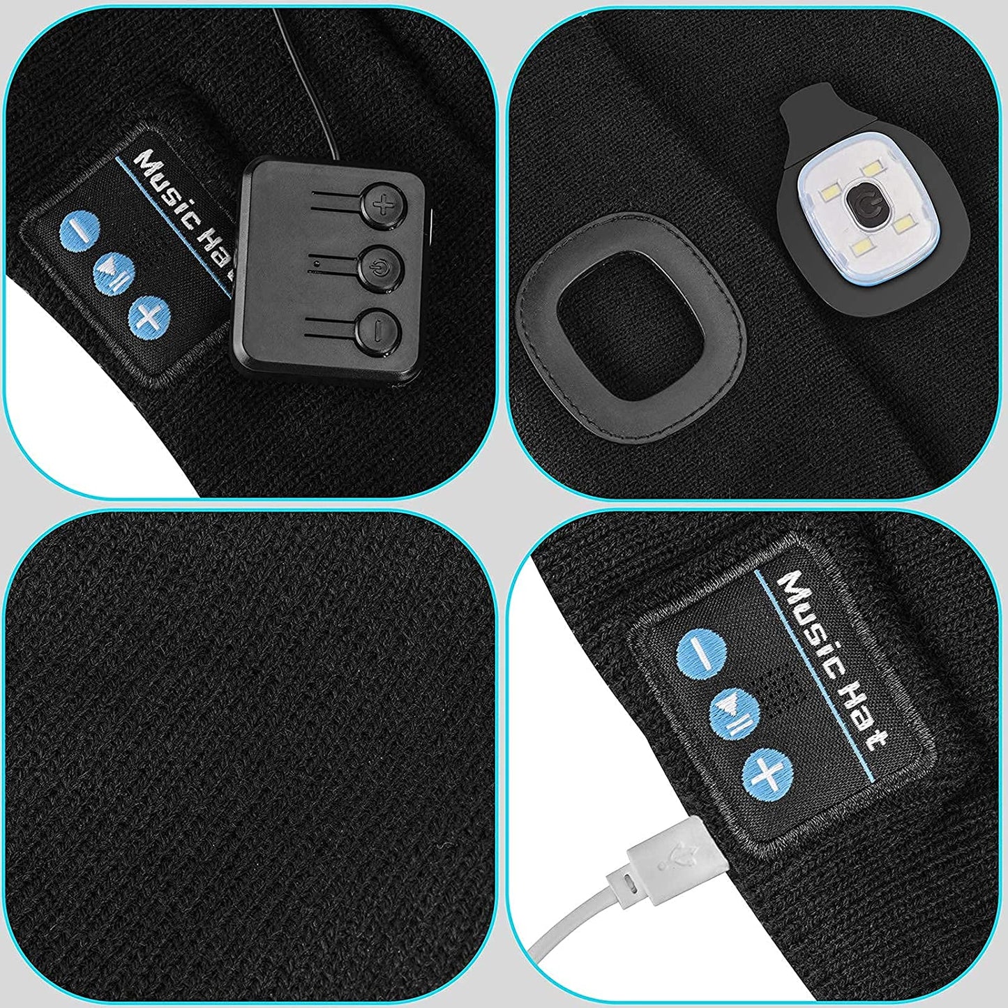 Smart mössa med Bluetooth och LED-ljus