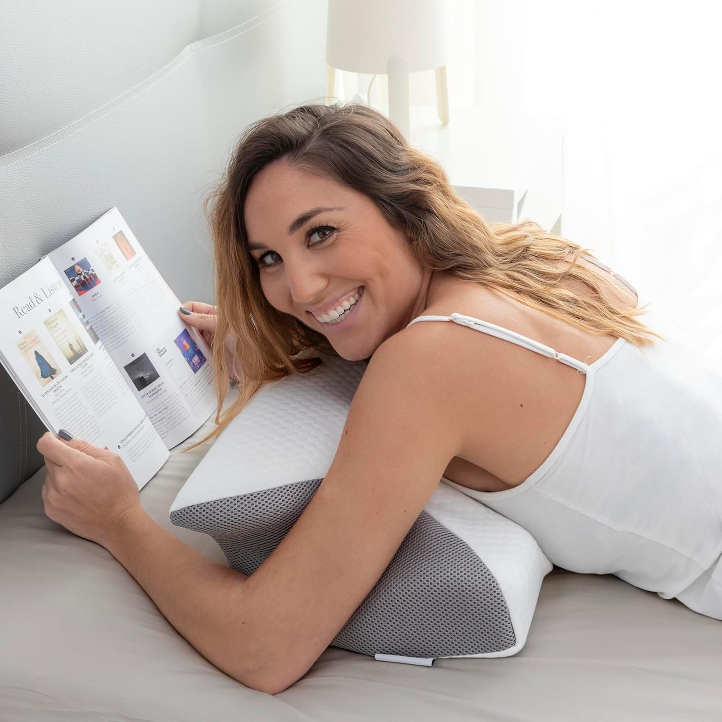 Ergonomisk Memory Foam Kudde - Optimal Nack- och Ryggstöd