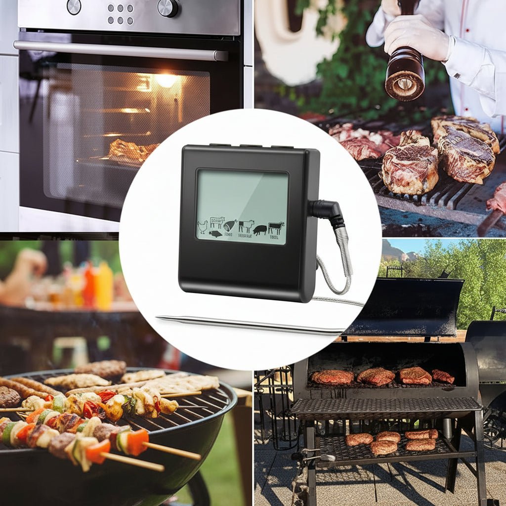 Digital kötttermometer med precisionssond för perfekt matlagning