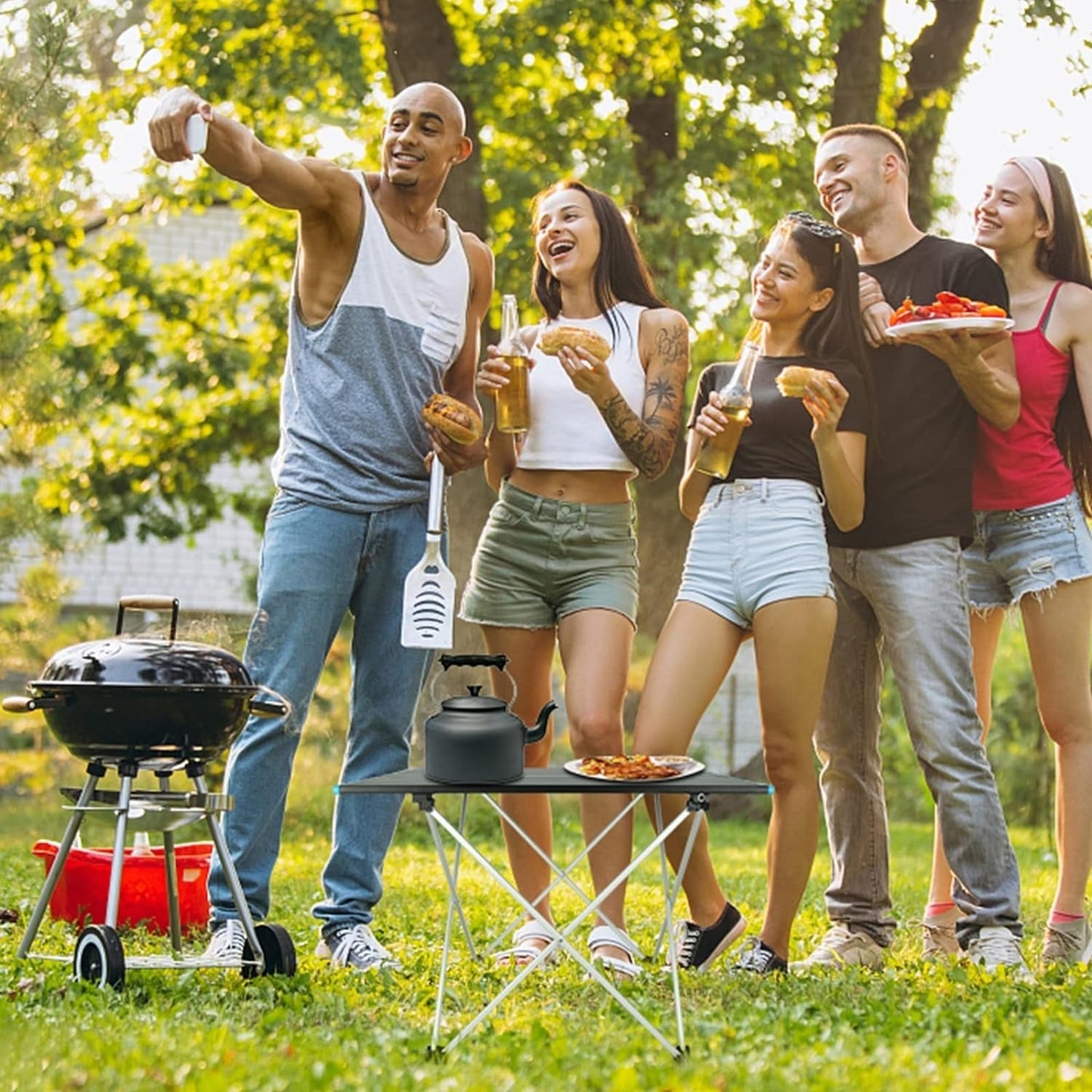 Sammenklappelig Campingbord i Aluminium – Let og Robust