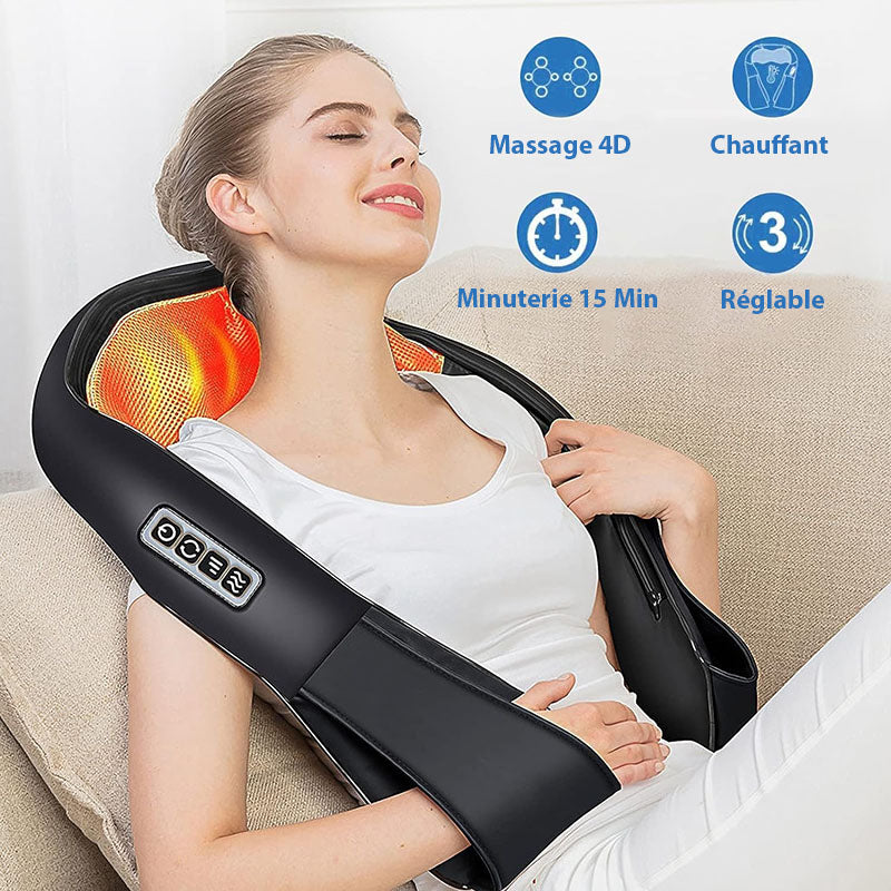 4D Shiatsu Massager til Nakke & Skuldre med Varmefunktion