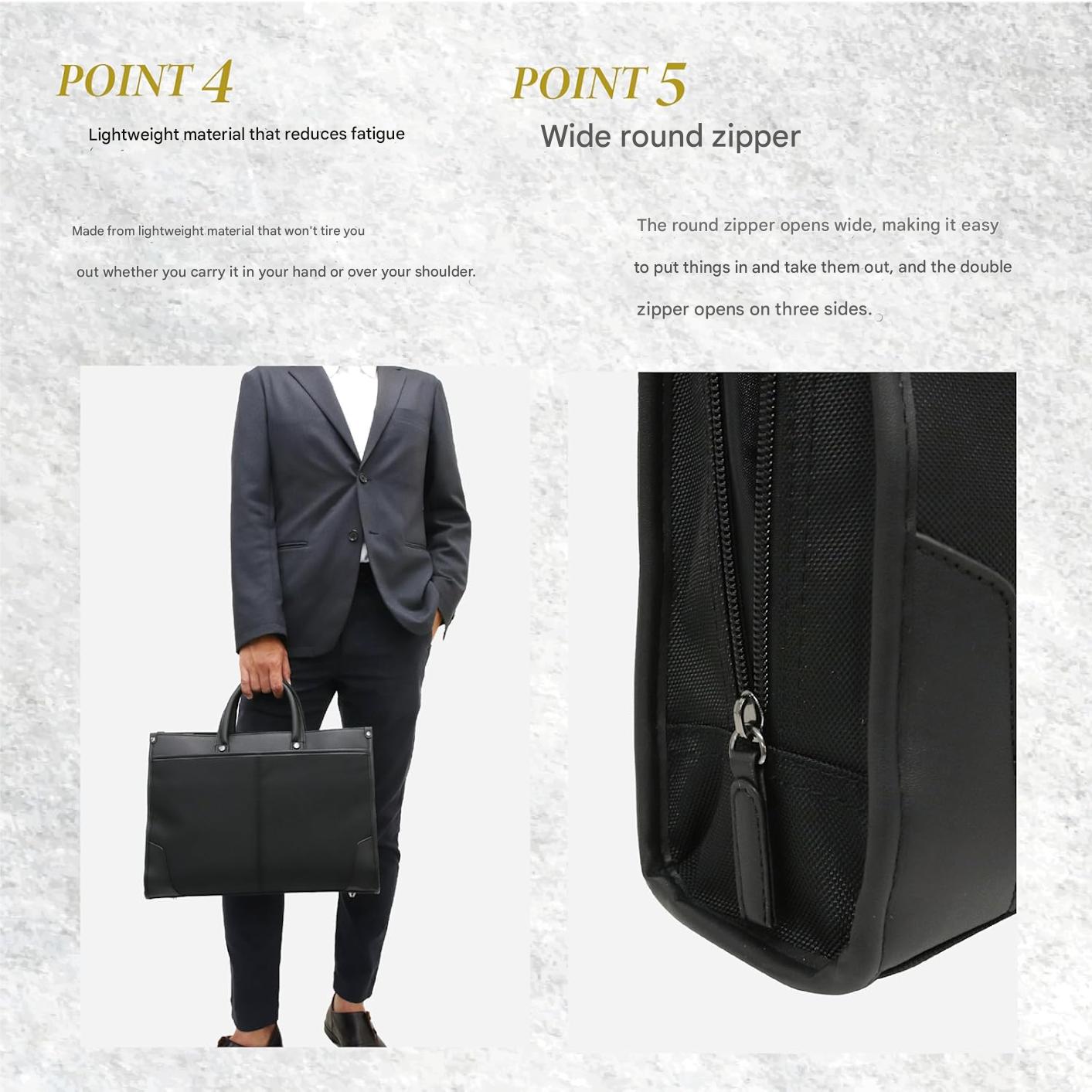 Elegant arbets-laptopväska med organiserad förvaring