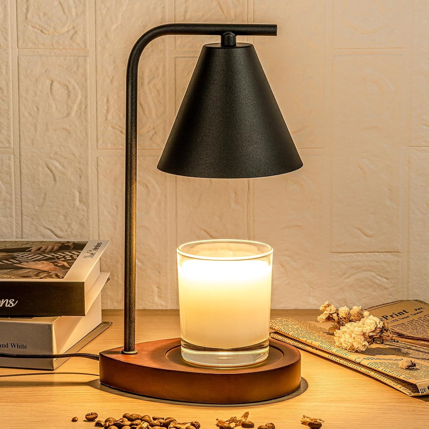 Elektrisk Duftlampe med Justerbart Lys og Sikker Voksopvarmning