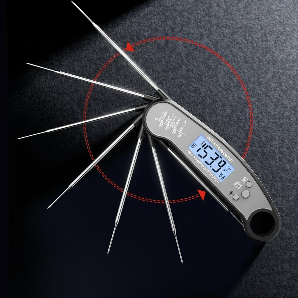 Vandtæt Digital Madtermometer med Hurtig LCD Læsning