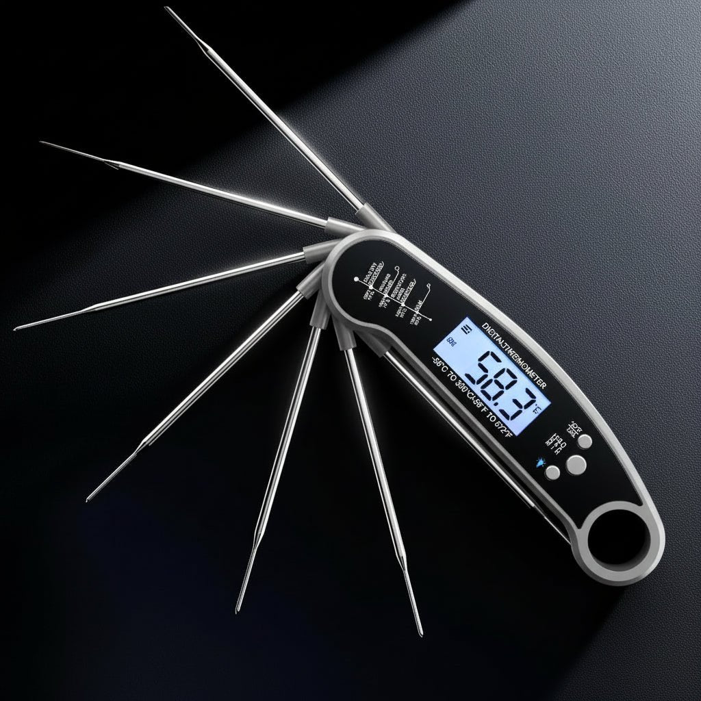 Vandtæt Digital Madtermometer med Hurtig LCD Læsning