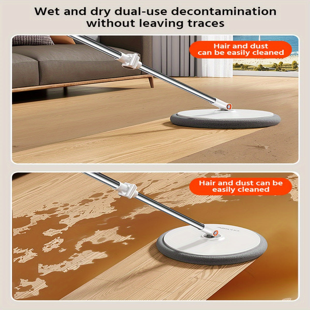 SmartMop Roterande Set – Handsfree Rengöring med Justerbar Höjd