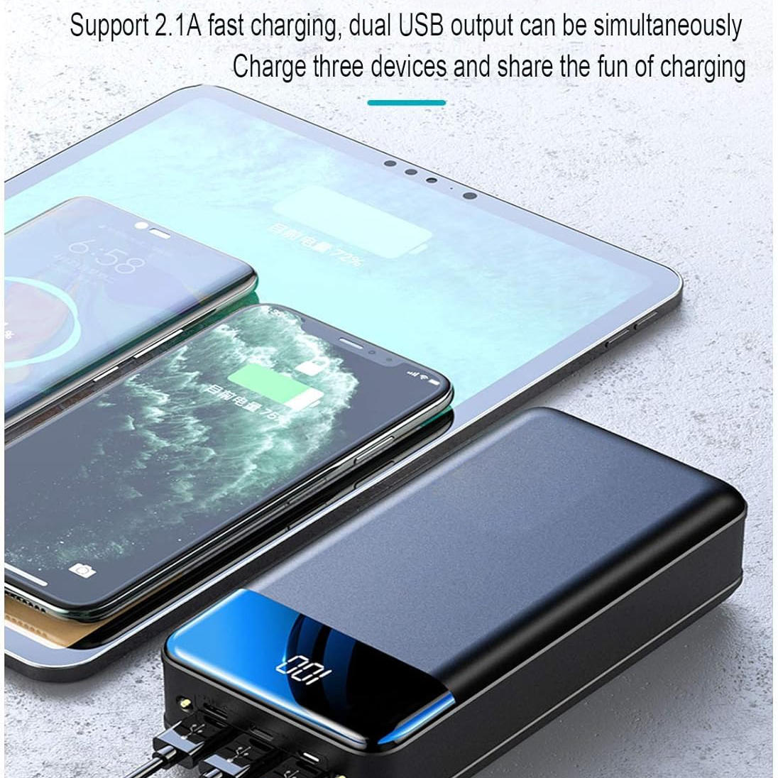 Kraftfull Power Bank med 50 000 mAh – Snabb och praktisk