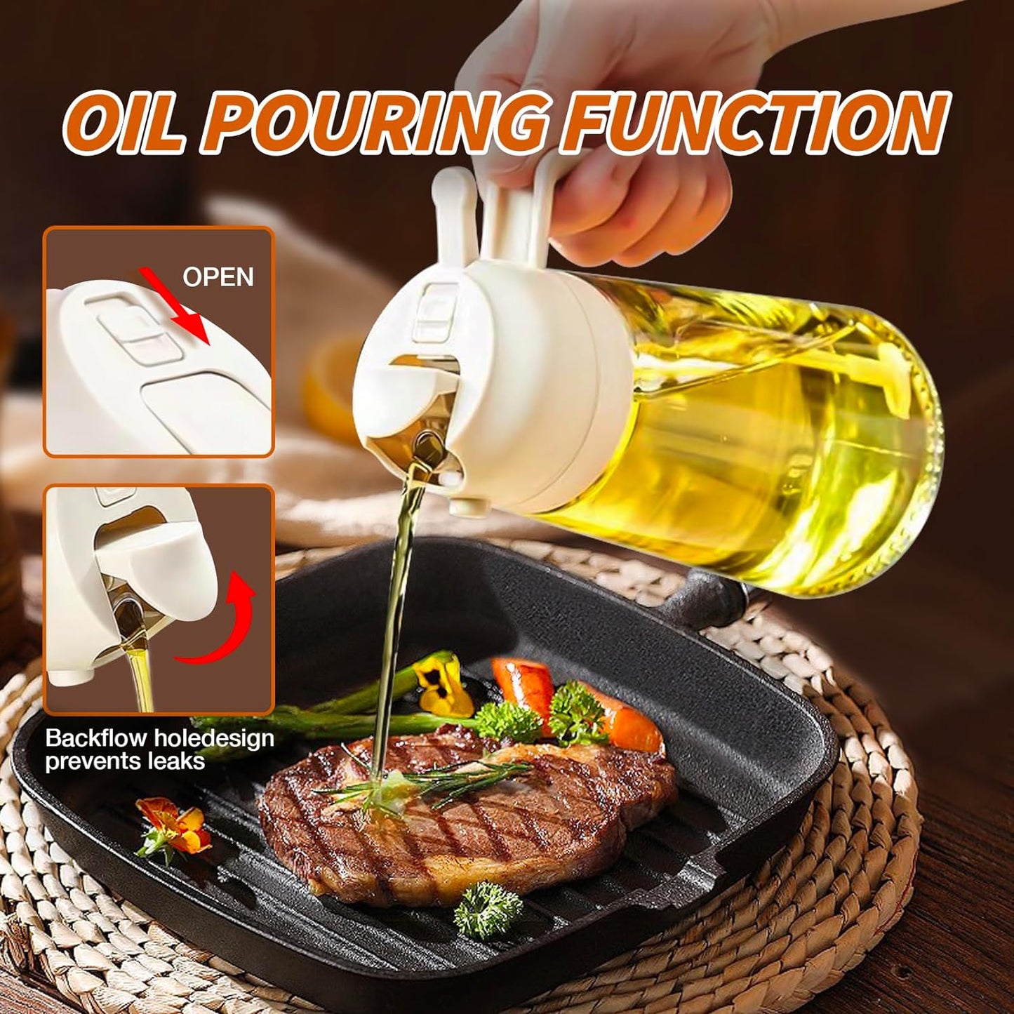 Premium Olivenolie Spray 2-i-1 - OlivioSpray