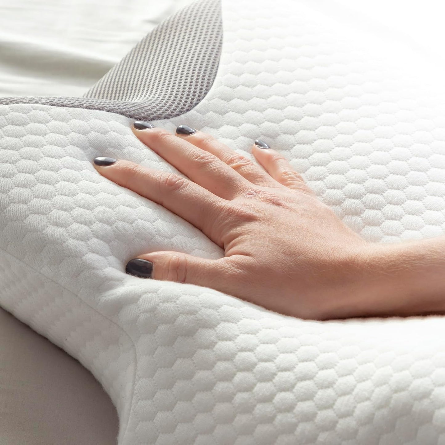 Ergonomisk Memory Foam Kudde - Optimal Nack- och Ryggstöd