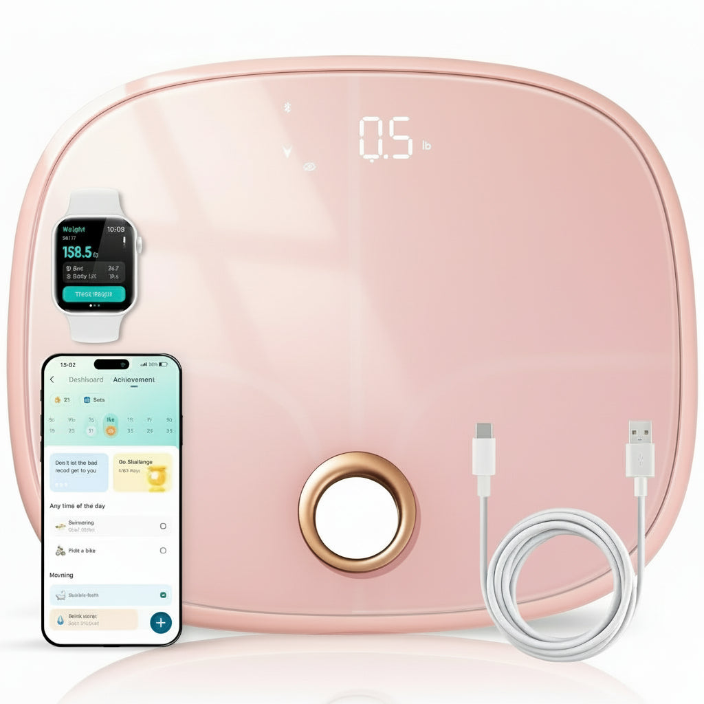 Smart våg med kroppsanalys och Bluetooth - Noggrann hälsokontroll
