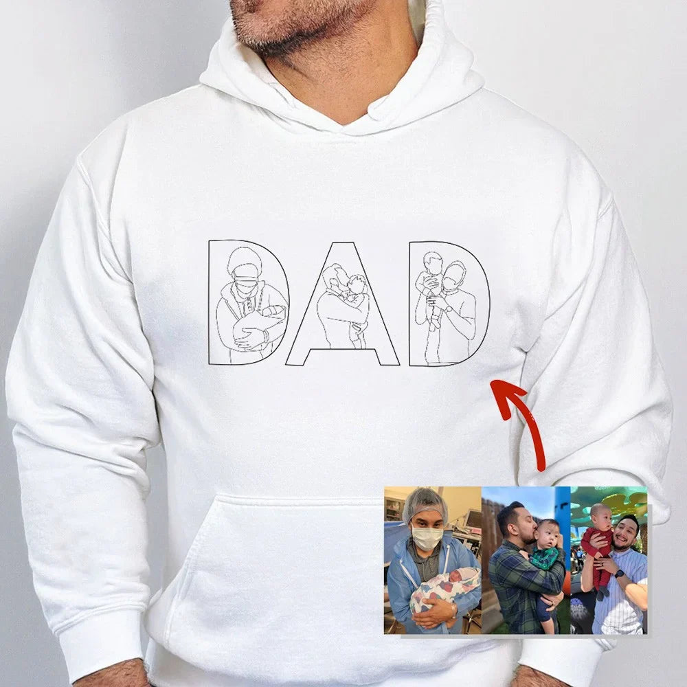 Personlig hoodie som present i memorywear-design