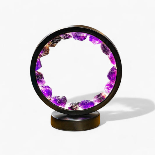 Amethystlampe til spirituel ro med beroligende lys