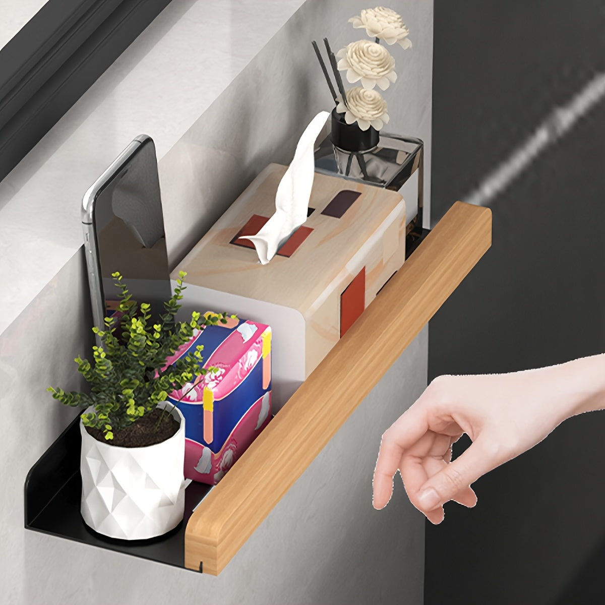 Elegant Vægmonteret Toiletpapirholder – Optimal Badeværelsesorganisering