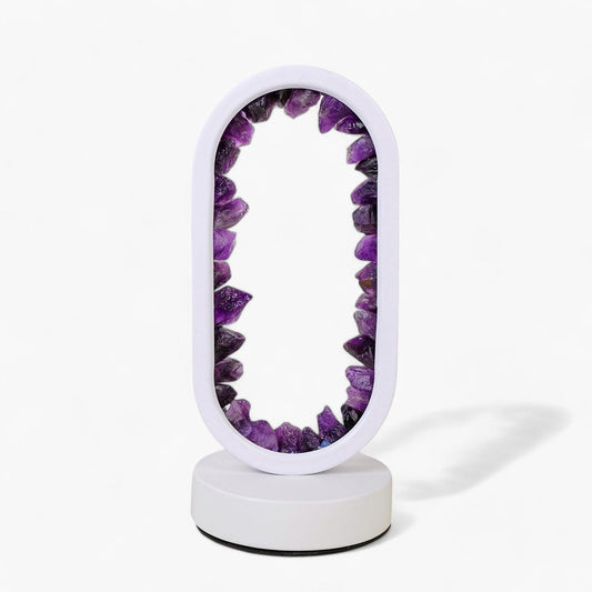 Amethyst lampe til stressaflastning med elegant design