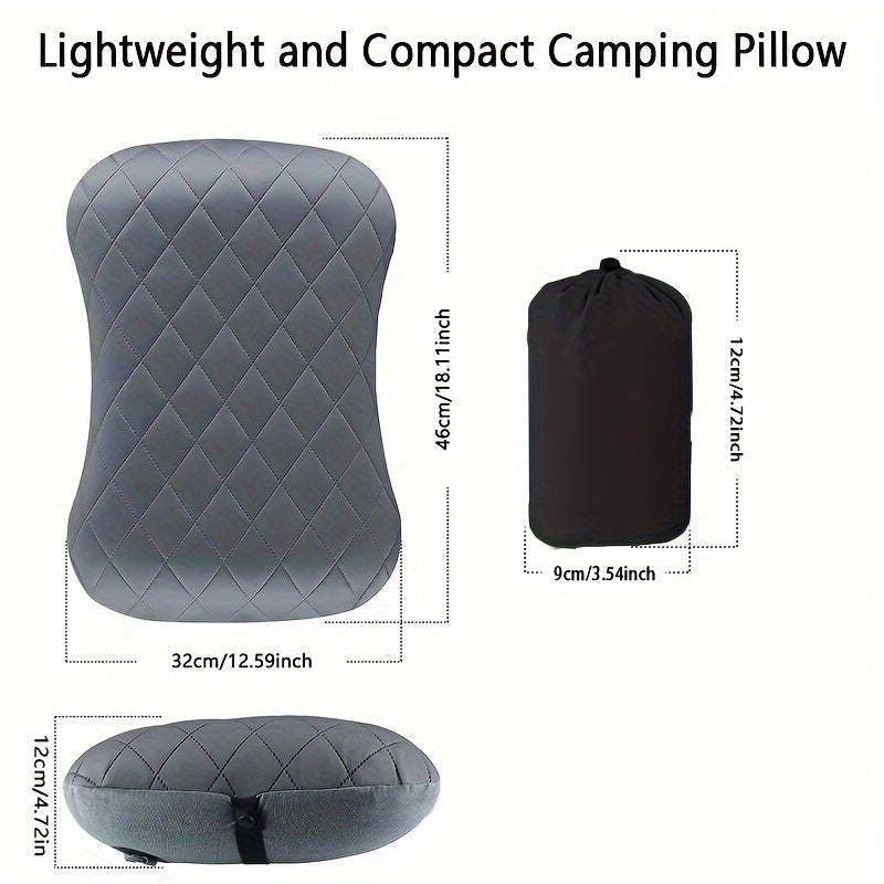 Oppustelig Ergonomisk Campingpude – Støtte til Nakke og Ryg under Turisme