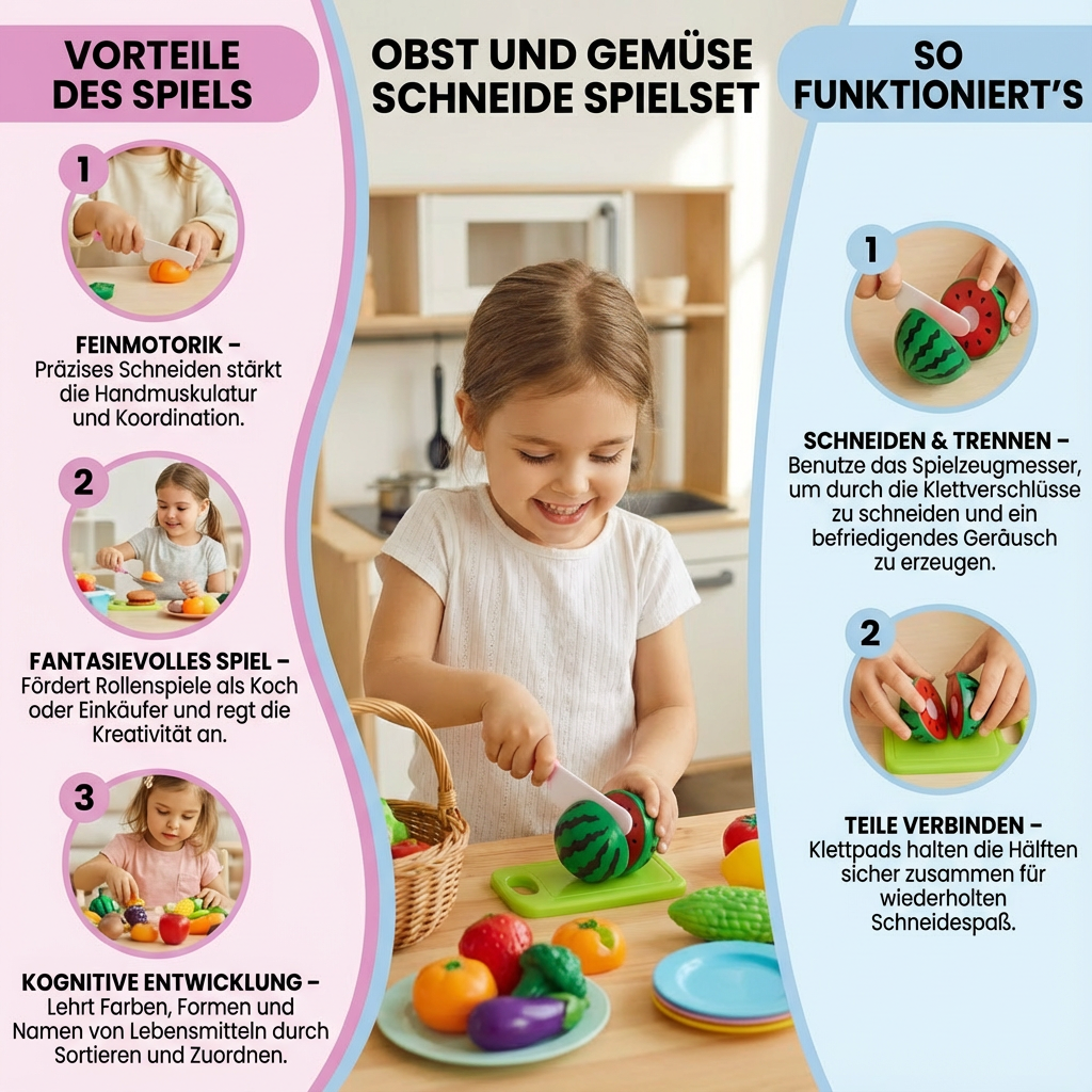 Skærelegesæt til Frugt og Grøntsager
