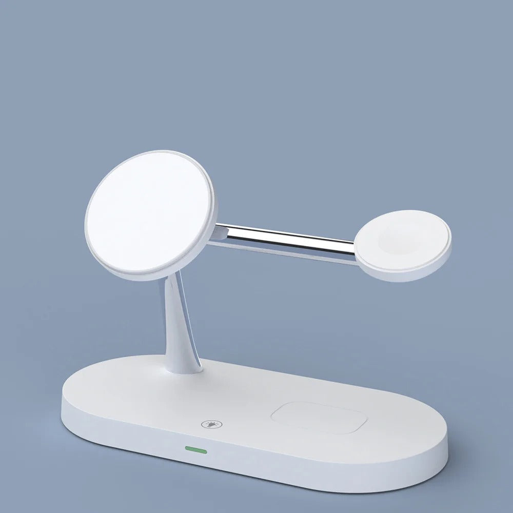 Smart 5-i-1 Laddningsstation med Nattlampa – Effektiv och Platsbesparande