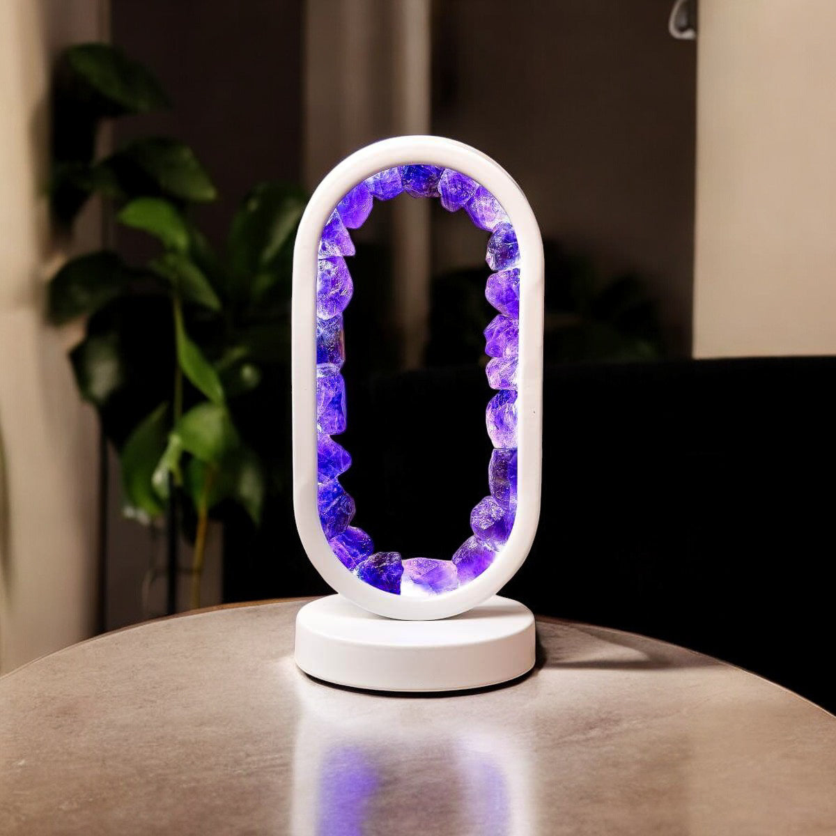 Amethyst lampe til stressaflastning med elegant design