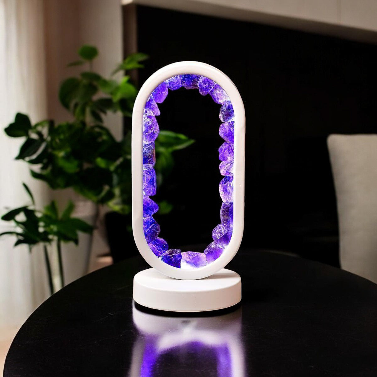 Amethyst lampe til stressaflastning med elegant design