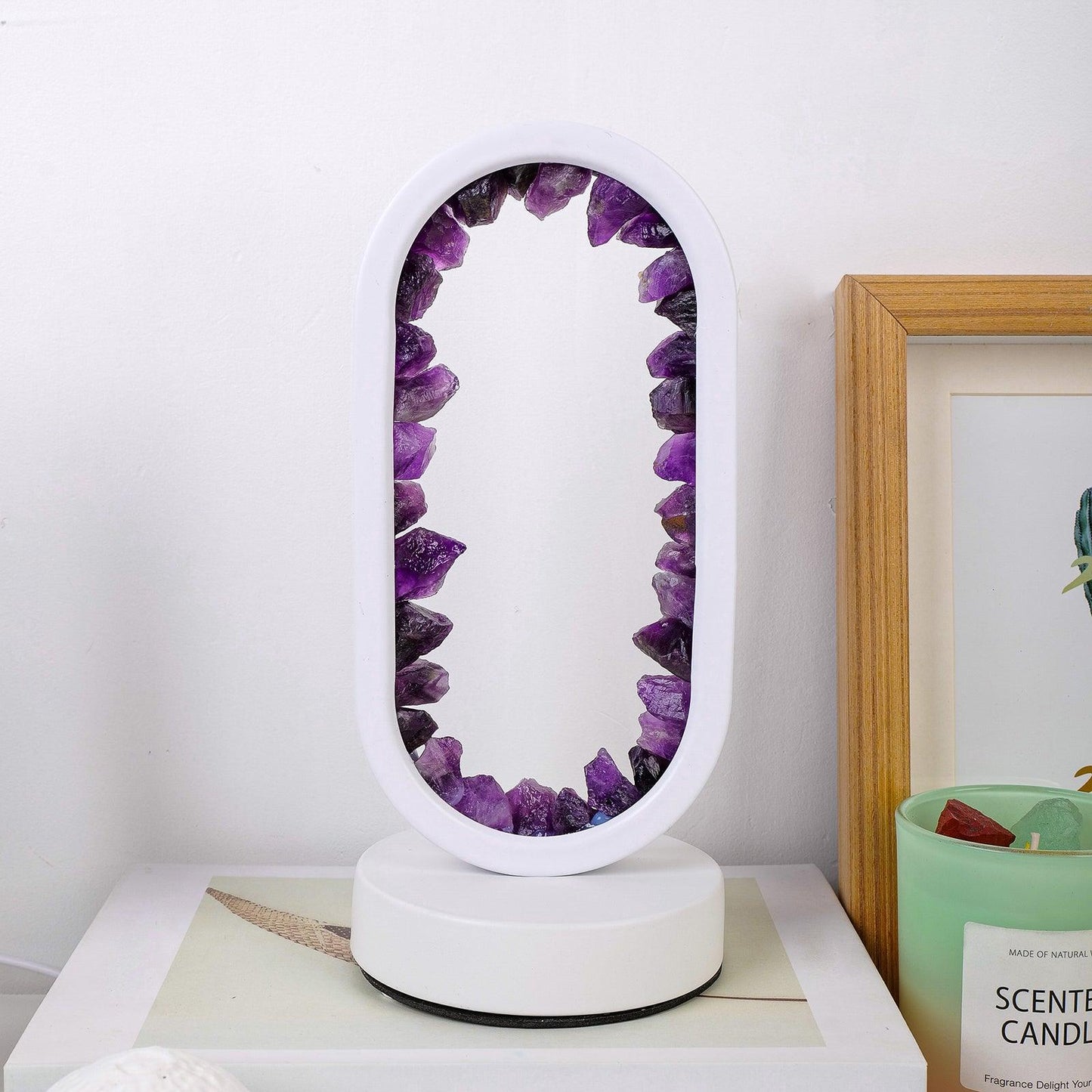 Amethyst lampe til stressaflastning med elegant design