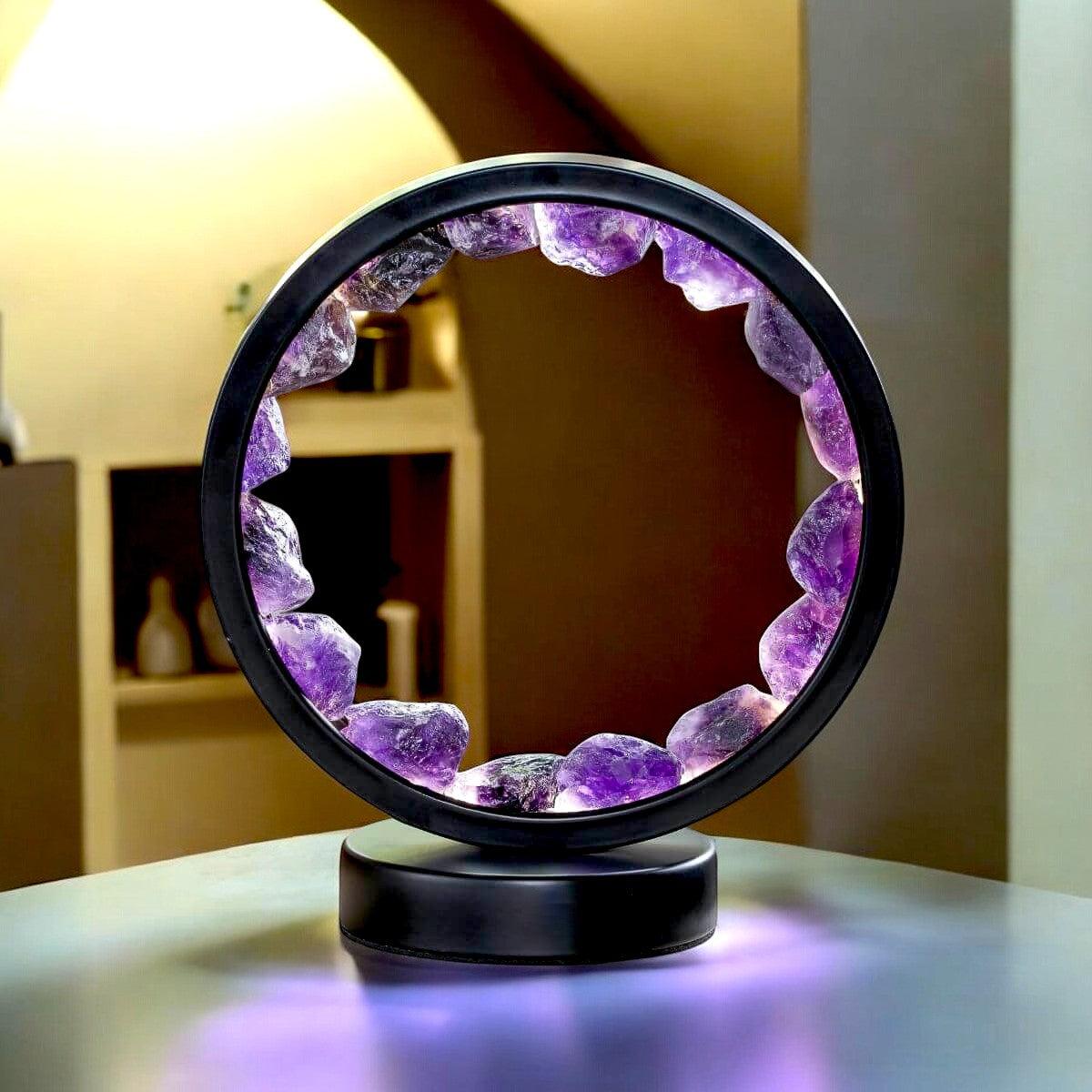 Amethystlampe til spirituel ro med beroligende lys