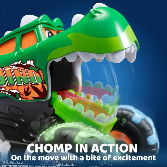 Monster Truck Legetøjssæt med LED Hjul og Tryk-Gå Funktion