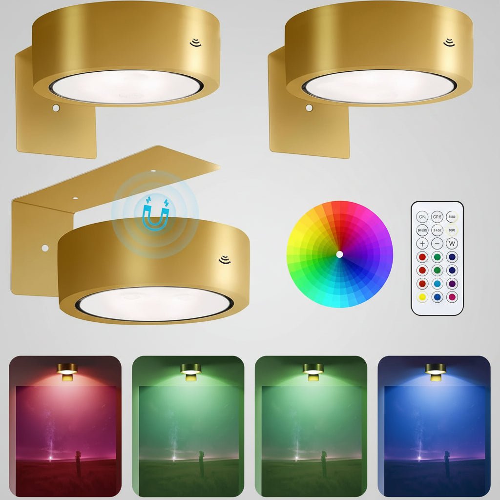 Magnetisk LED-bildlampa med fjärrkontroll - Trådlös och justerbar