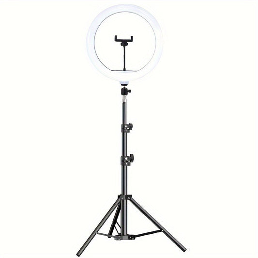 LED Ringlys med Justerbar Stativ – Perfekt Belysning til Video