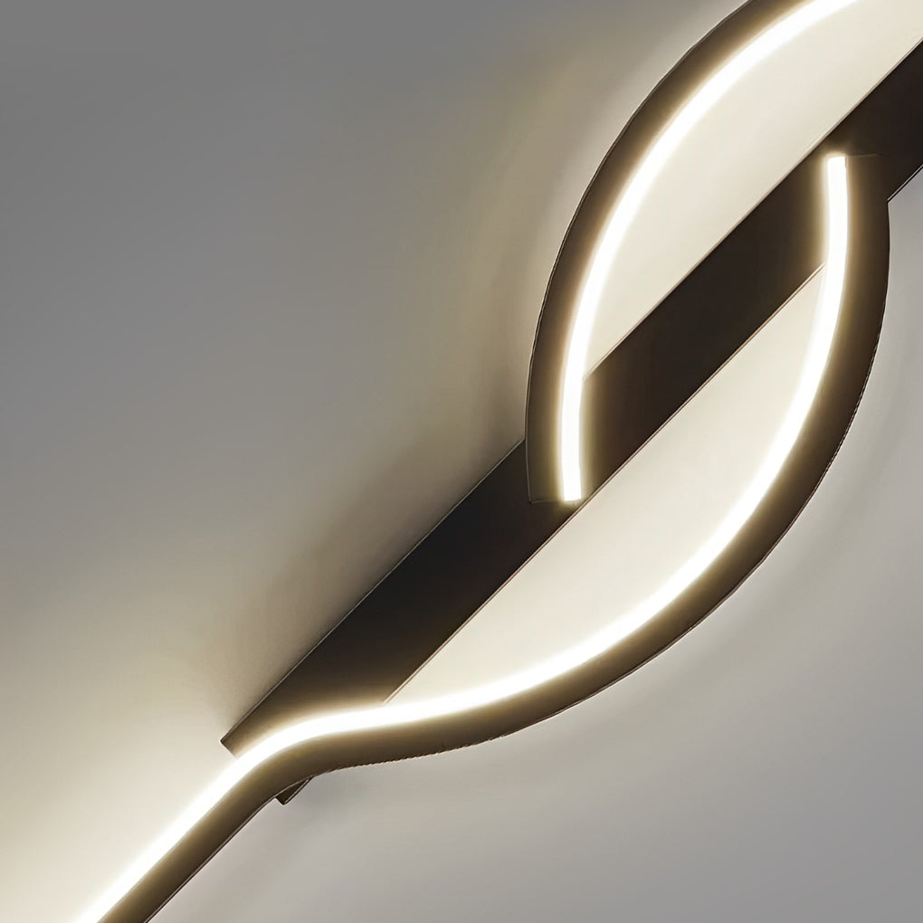 Elegant LED Væglampe i Sort Aluminium med Dæmpbar Funktion