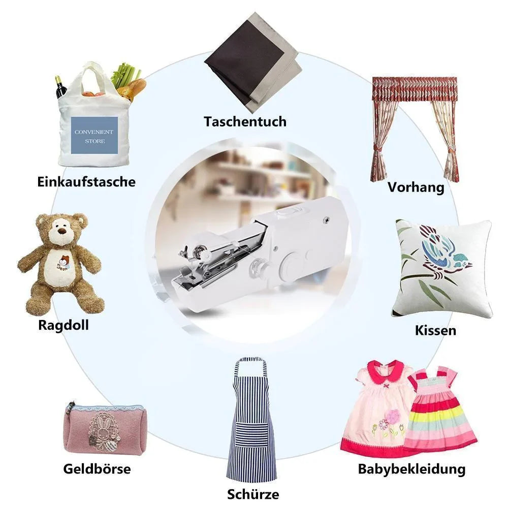 Trådlös mini-handsymaskin för snabba reparationer – för gardiner, väskor & fållar