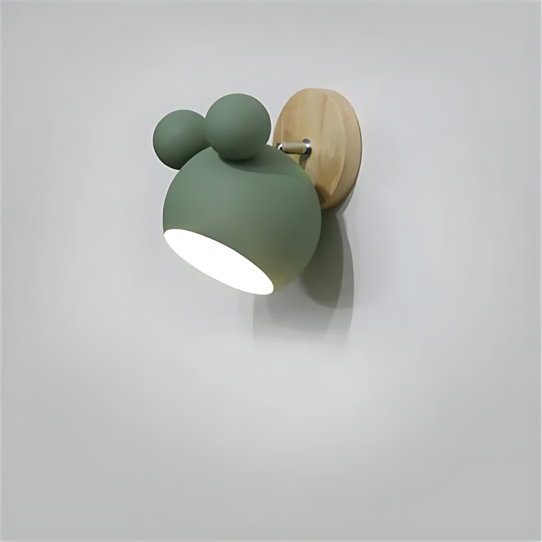 Nordeuropæisk Væglampe med LED i Mickey-form til Børneværelse