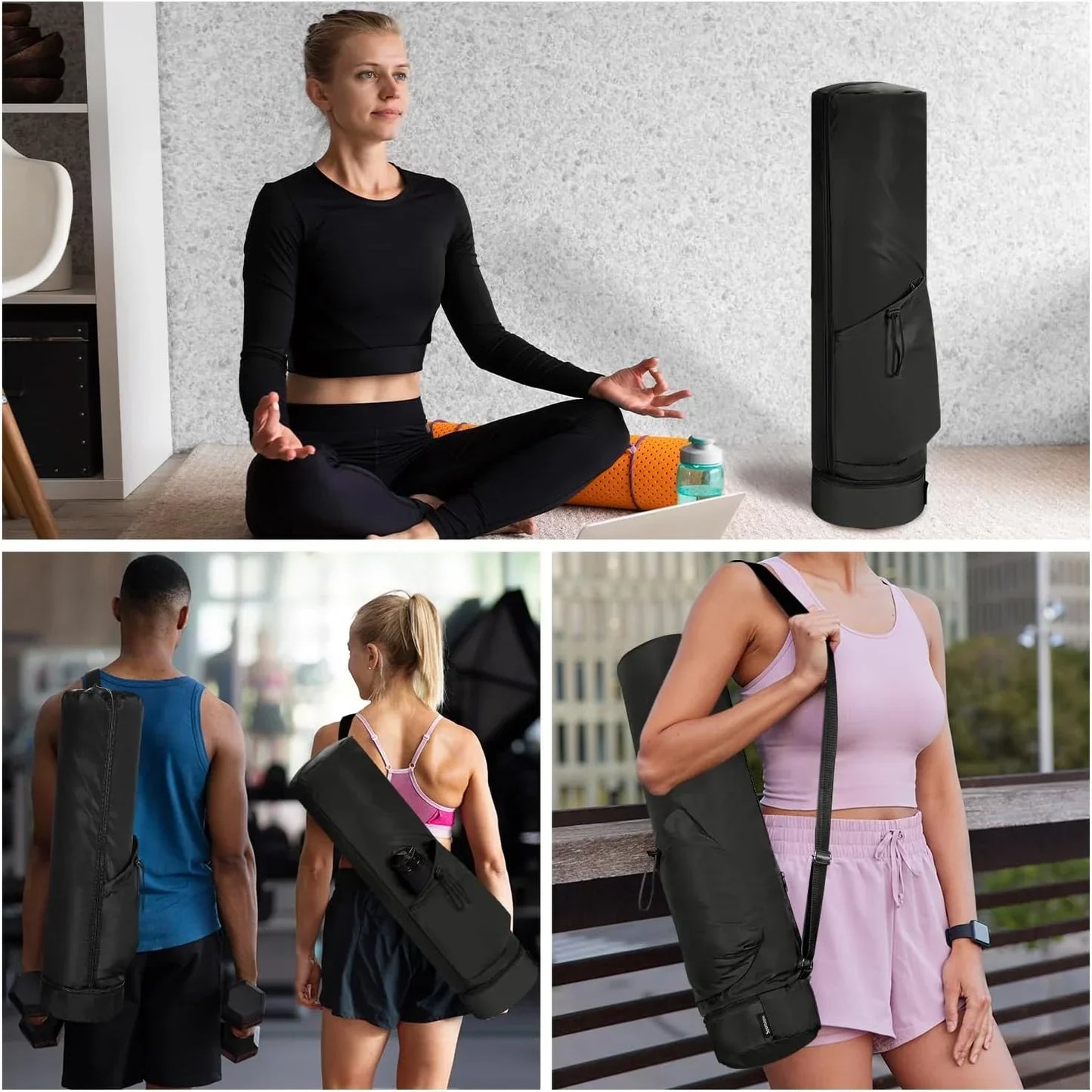 Yogamattväska med extra utrymme och vattenavvisande design